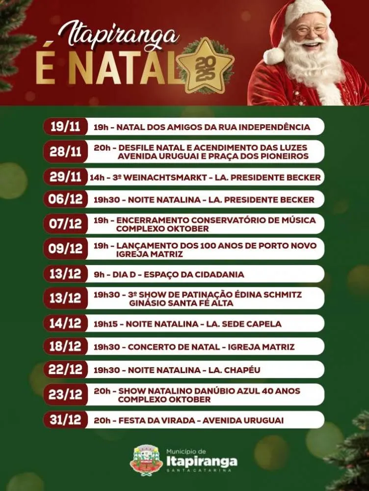 Divulgação Município de Itapiranga 